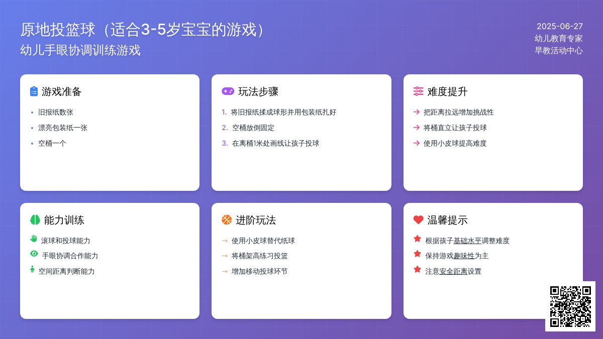 原地投篮球（适合3-5岁孩子的游戏）