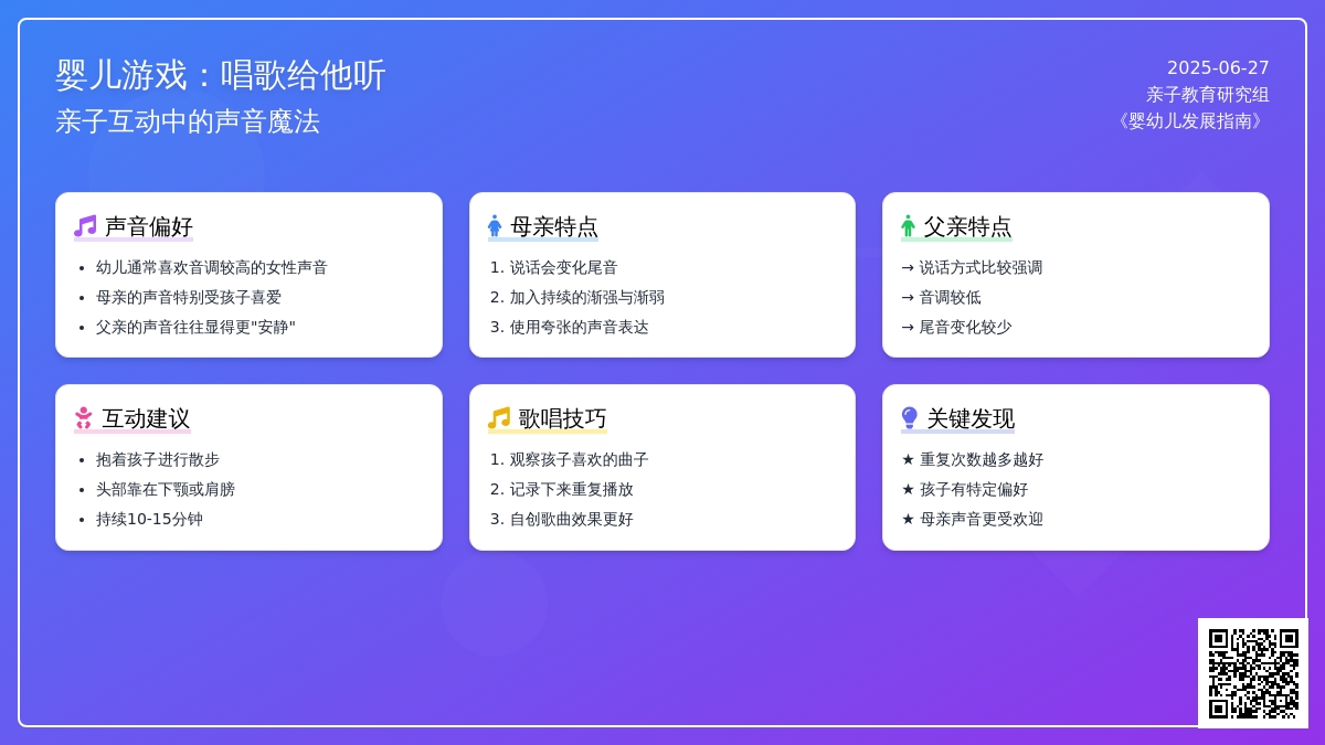 婴儿游戏：唱歌给他听