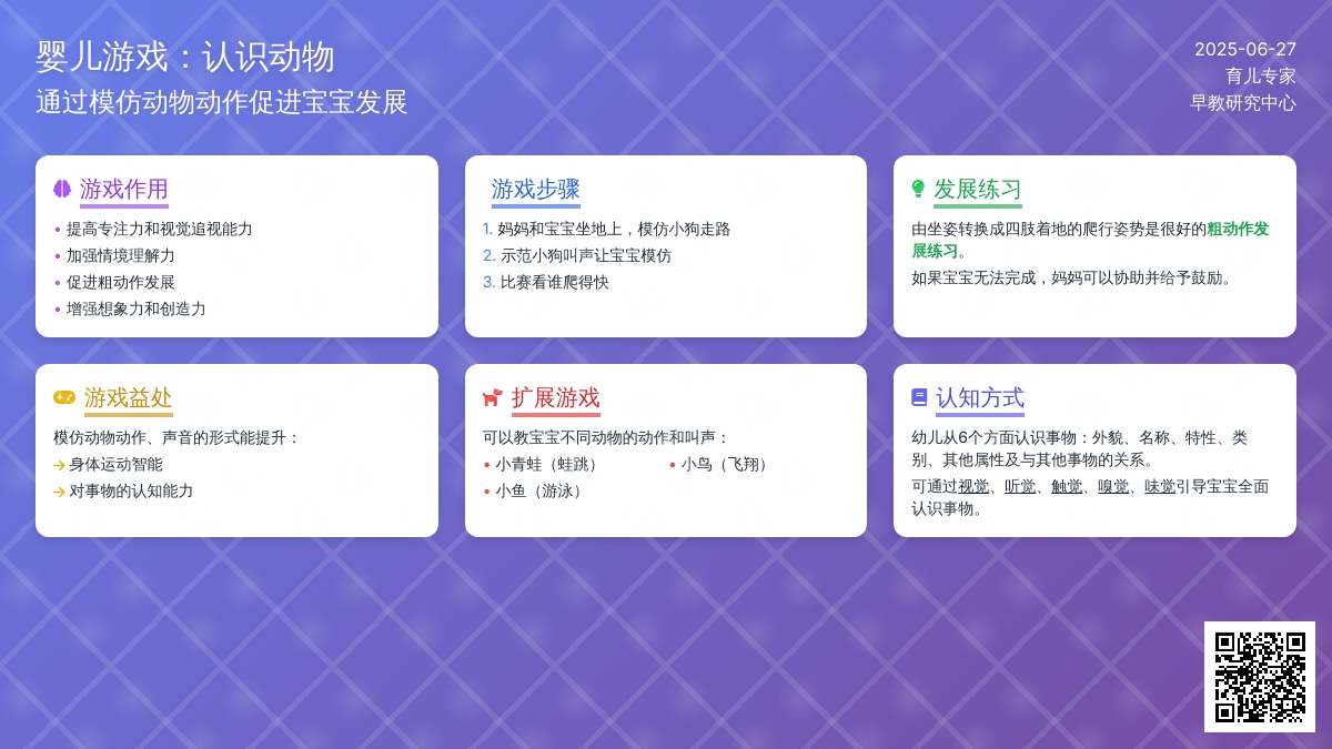 婴儿游戏：认识动物