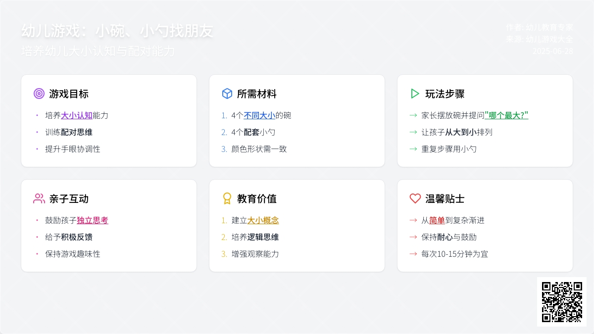 幼儿游戏：小碗、小勺找朋友
