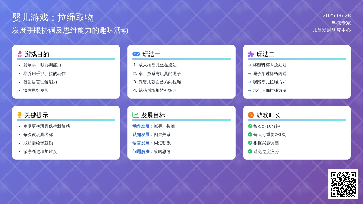 婴儿游戏：拉绳取物