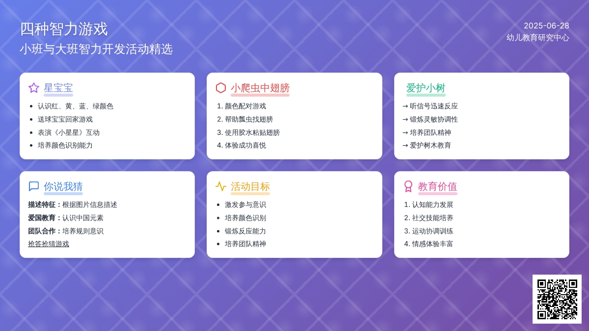 四种智力游戏