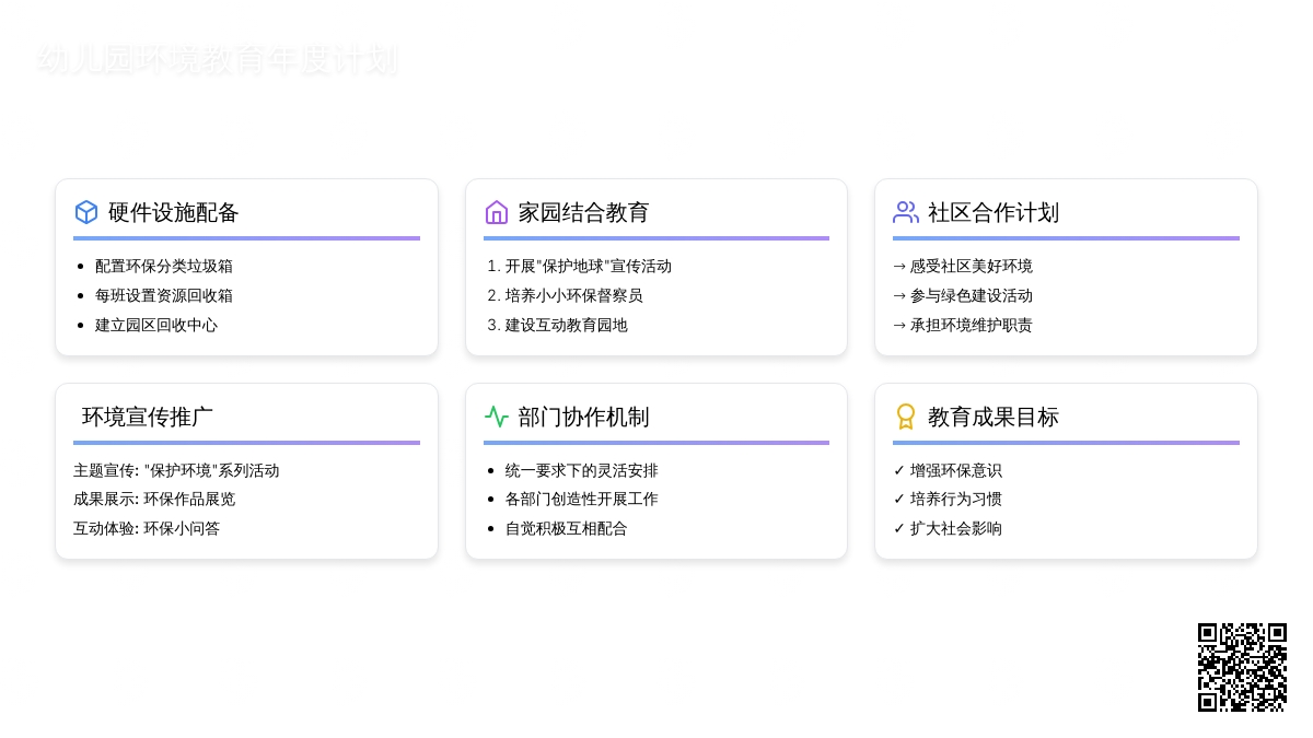 幼儿园环境教育计划
