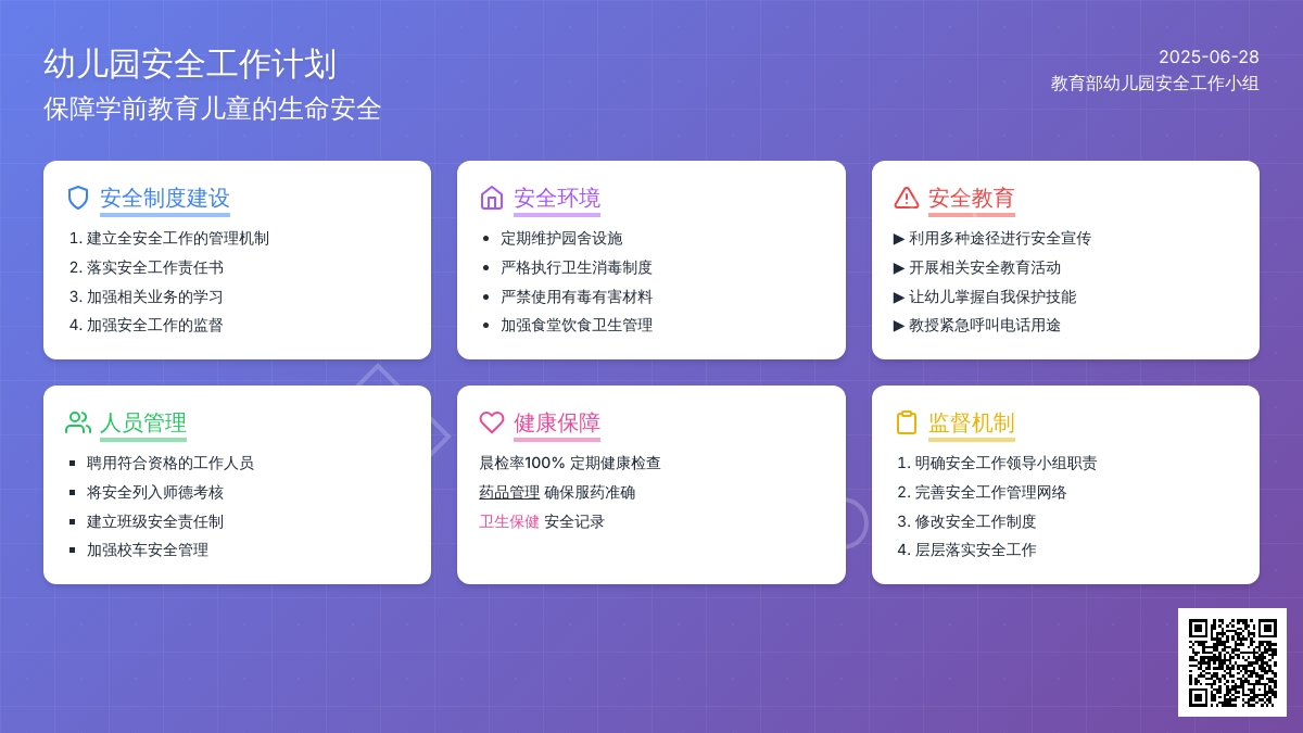 2016年幼儿园安全员个人工作计划范文
