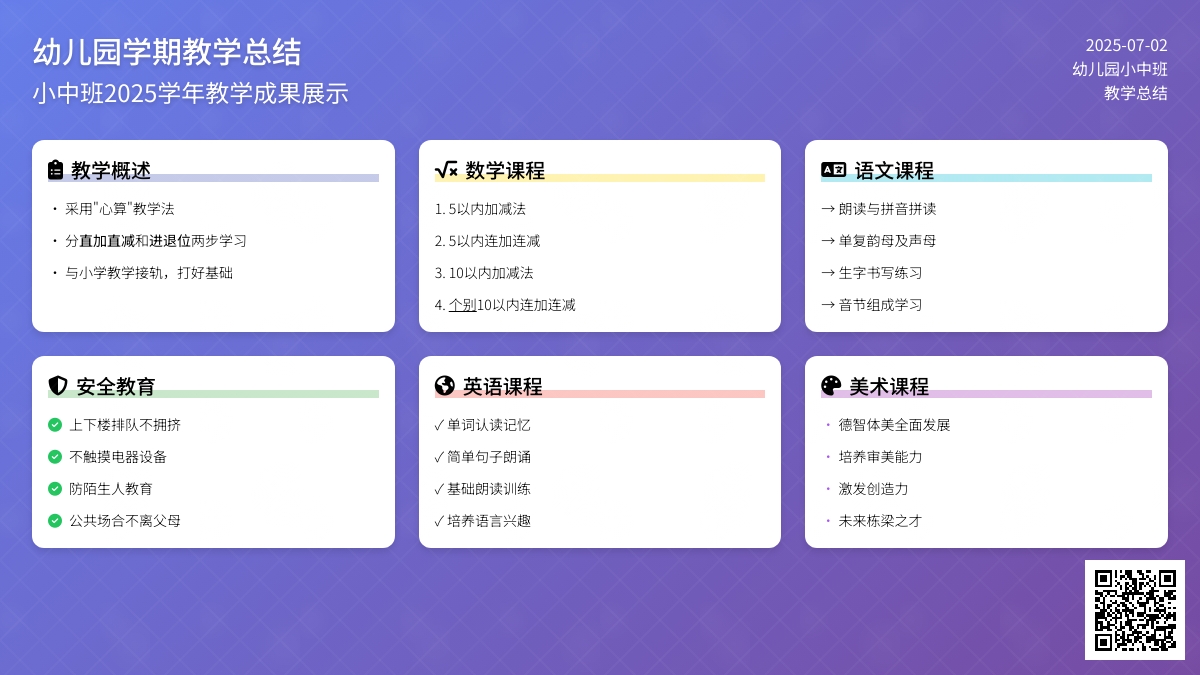 2015年幼儿园小中班年末教学总结范文