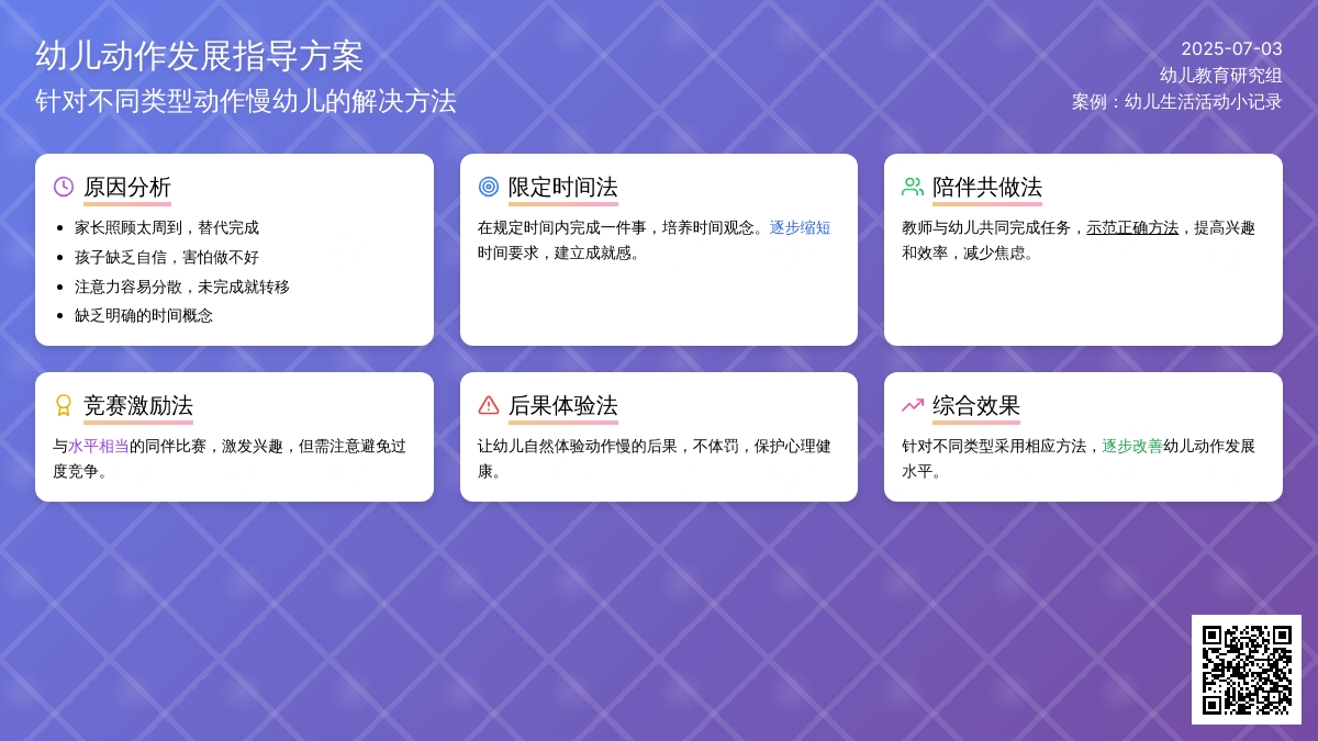 案例：幼儿生活活动小记录