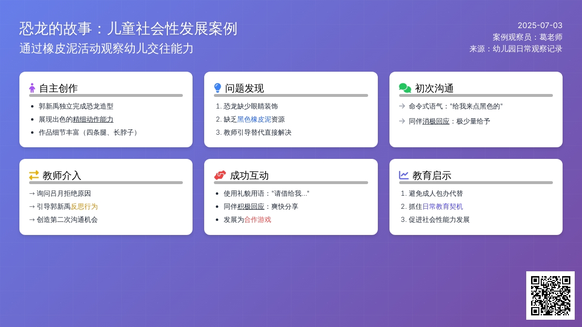 案例：恐龙的故事