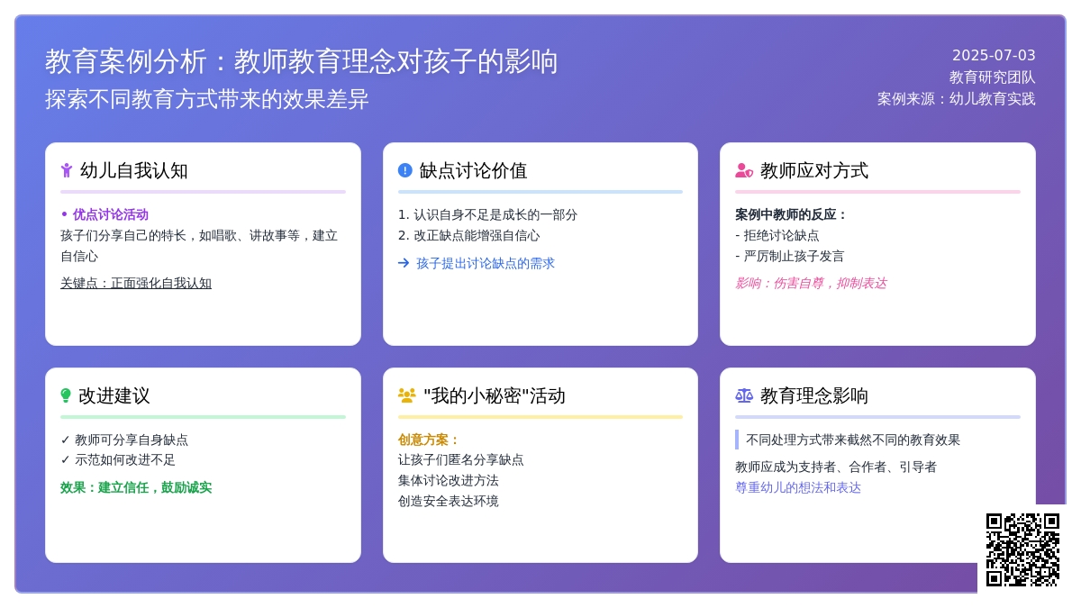 案例：教育案例分析教师教育理念对孩子的影响