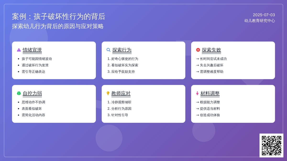 案例：孩子破坏性行为的背后