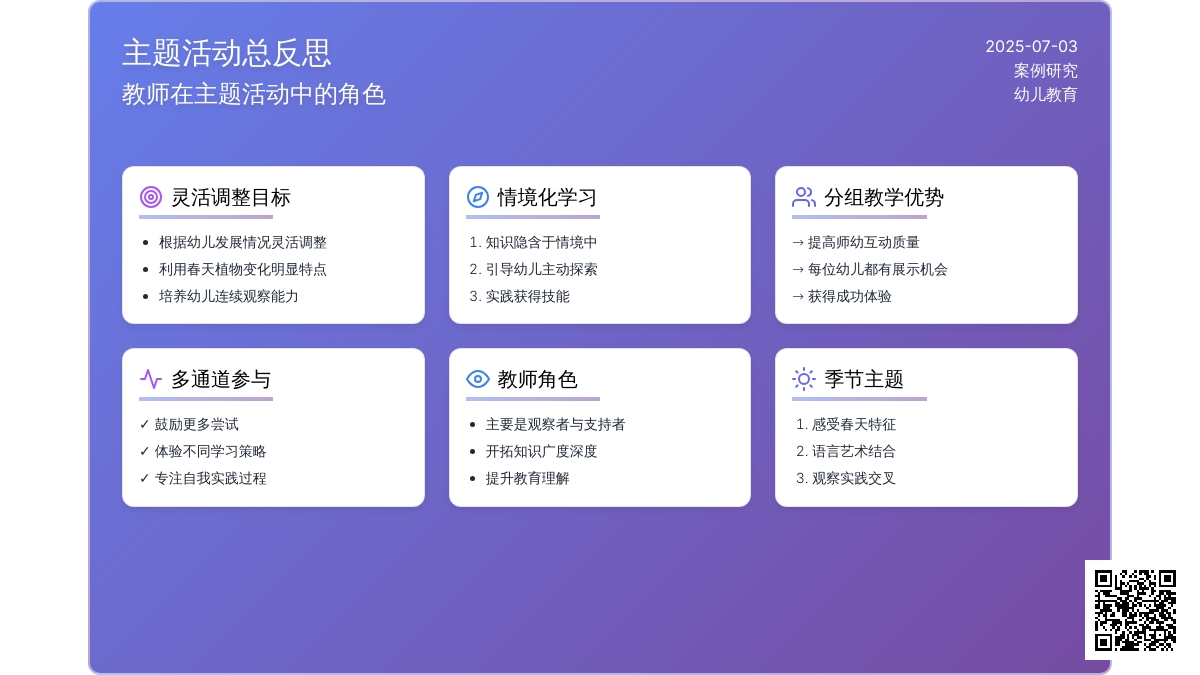 案例：主题活动总反思
