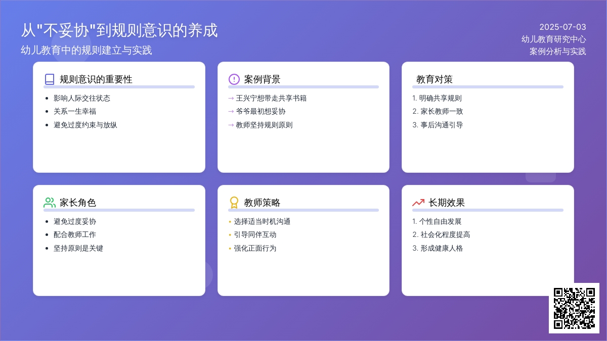 案例：从“不妥协”到规则意识的养成
