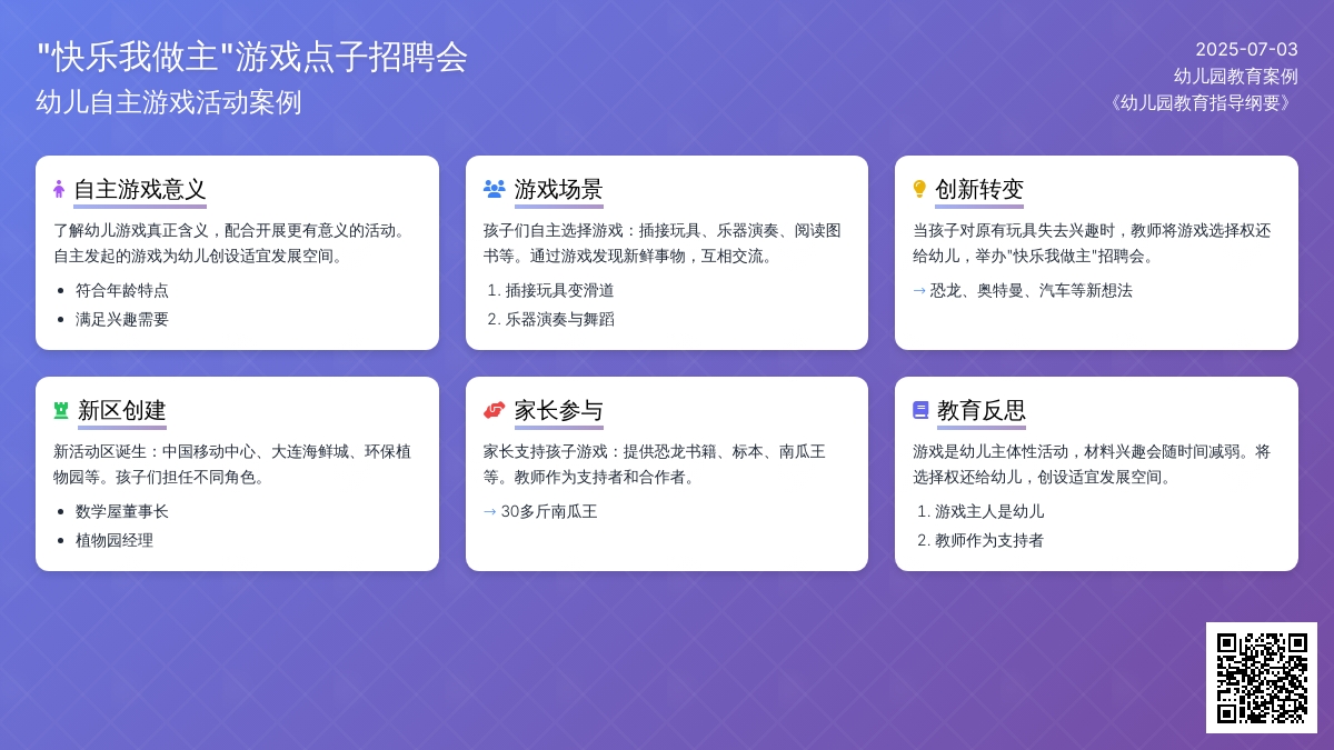 案例:“快乐我做主”游戏点子招聘会