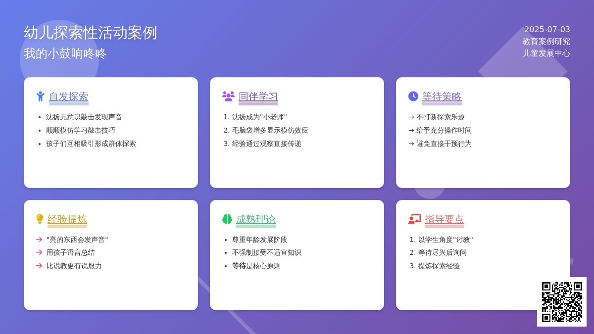 案例：幼儿探索性活动案例(一)我的小鼓响咚咚