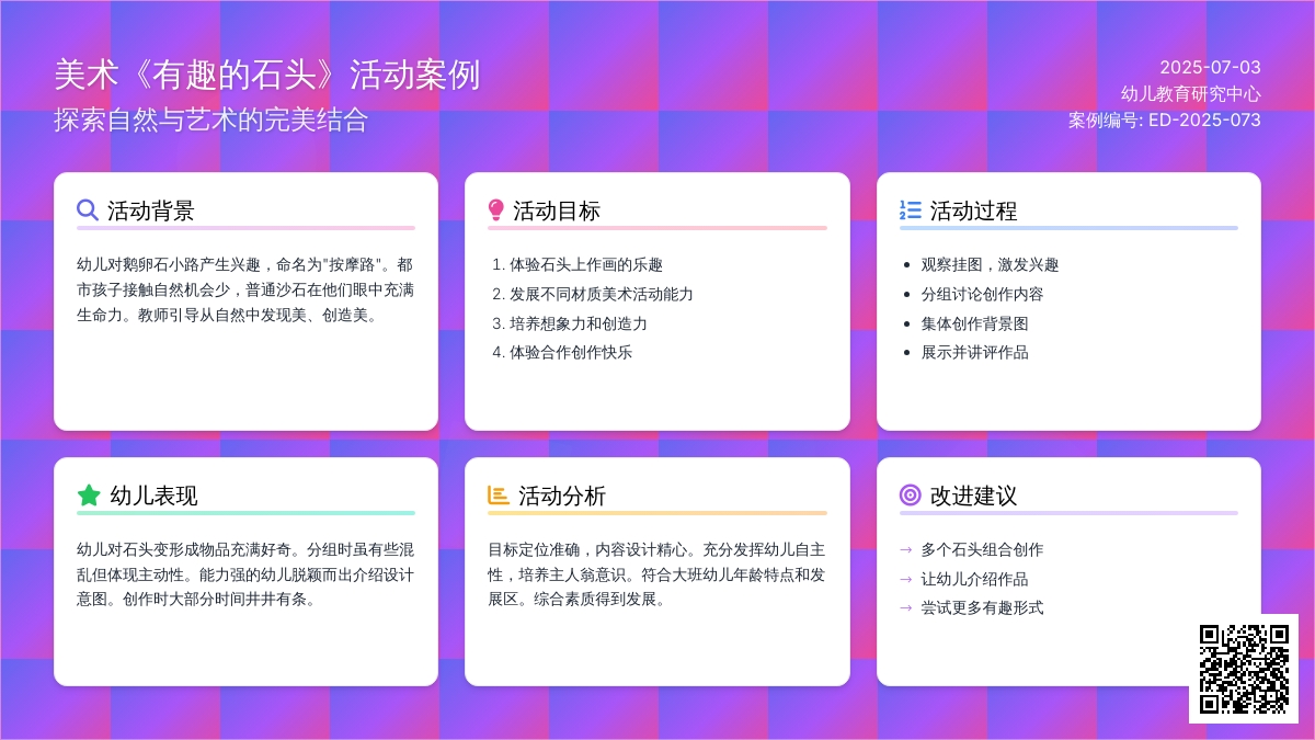 案例：美术《有趣的石头》