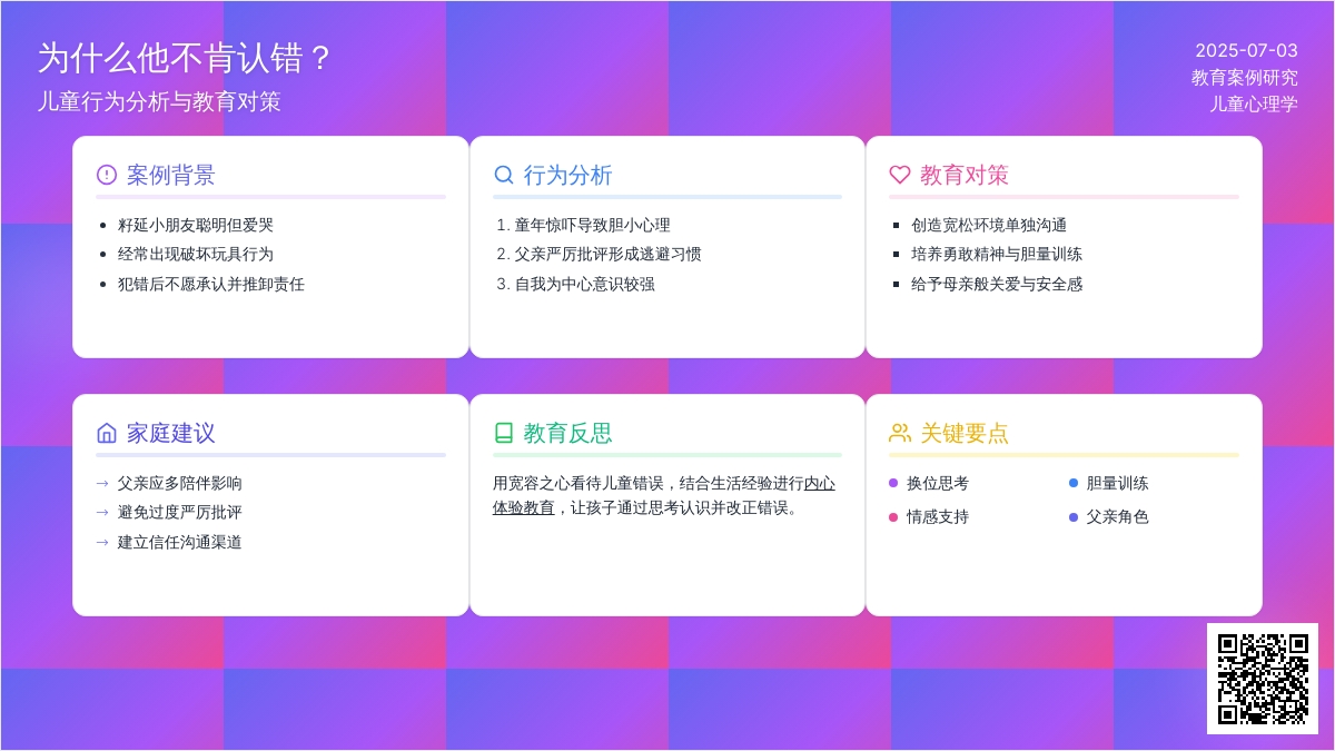 案例：为什么他不肯认错？