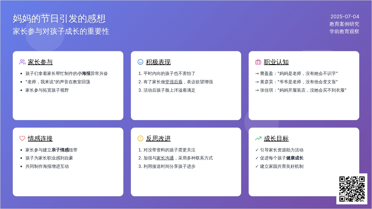案例：妈妈的节日引发的感想