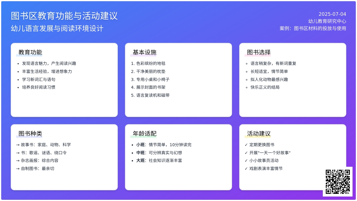 案例：图书区材料的投放与使用