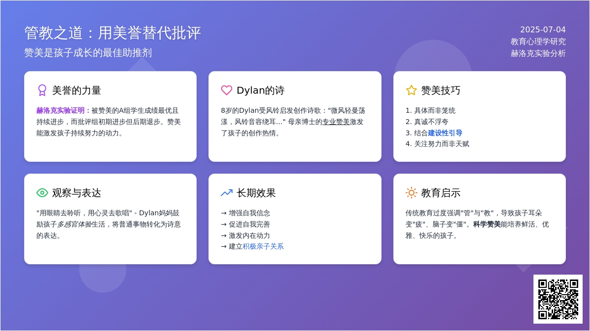 管教之道：用美誉替代批评