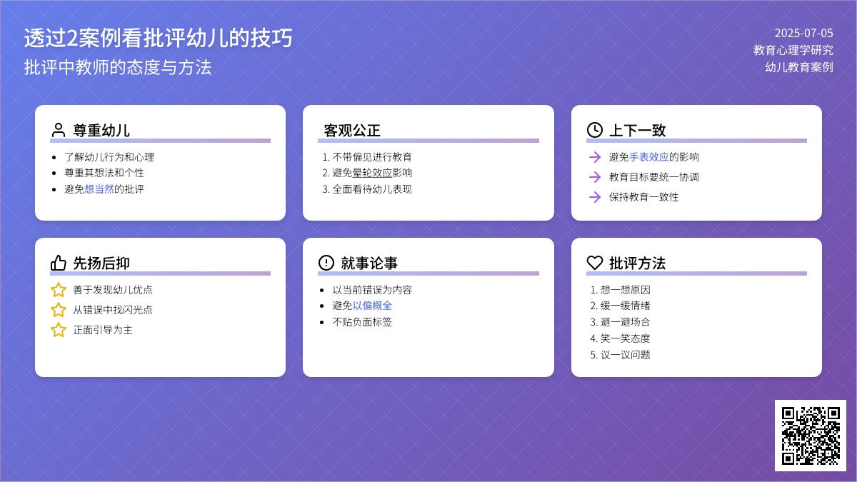 透过2案例看批评幼儿的技巧