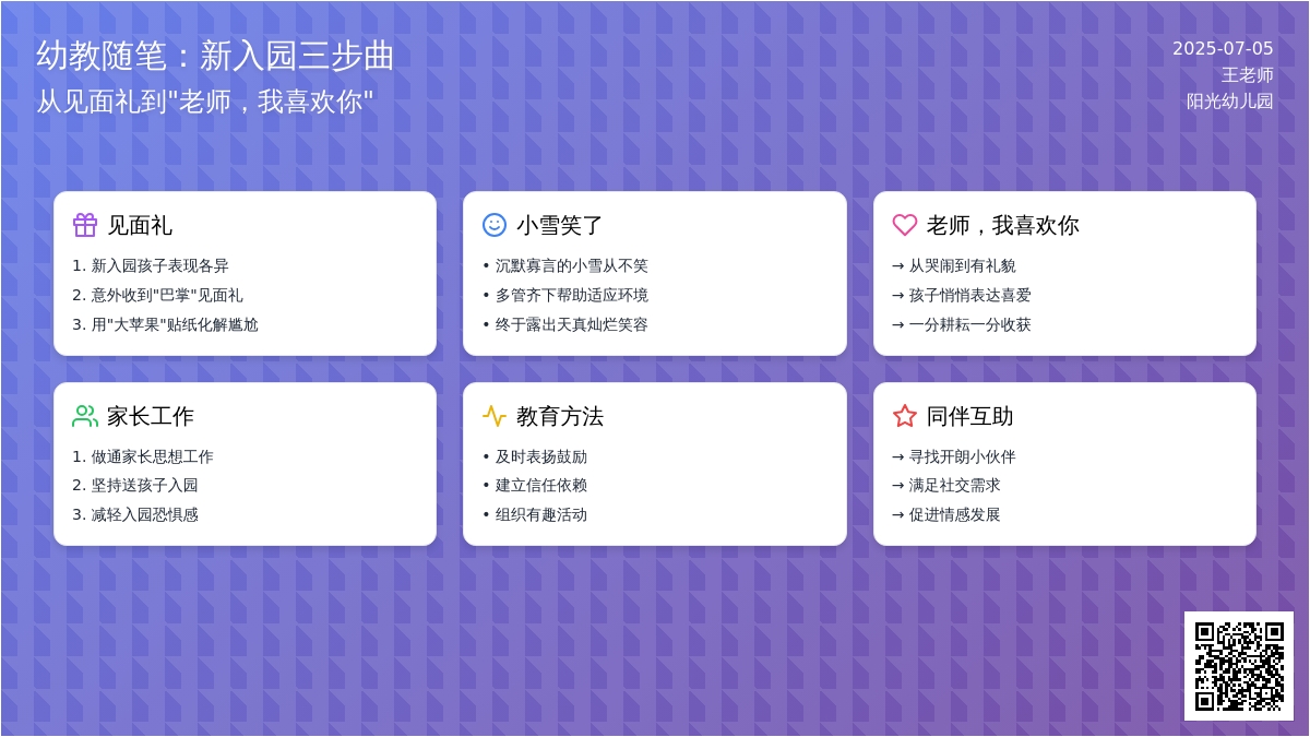 幼教随笔：新入园三步曲