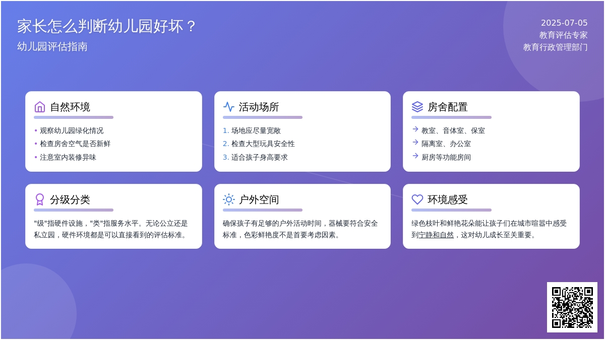 家长怎么判断幼儿园好坏？