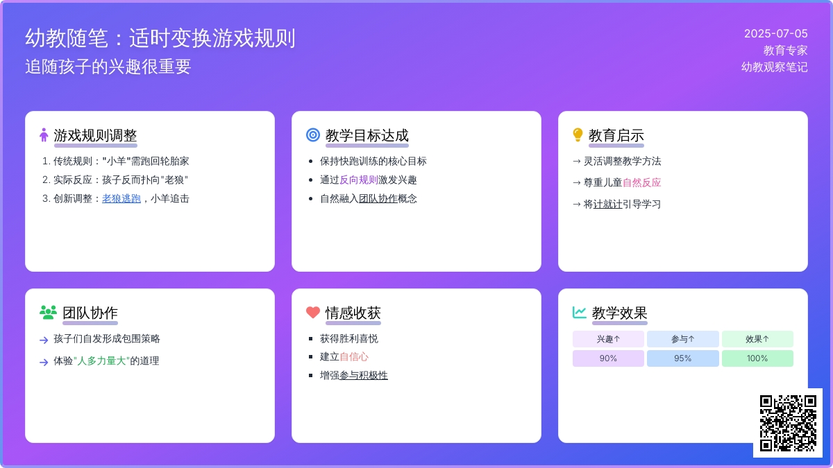 幼教随笔：适时变换游戏规则