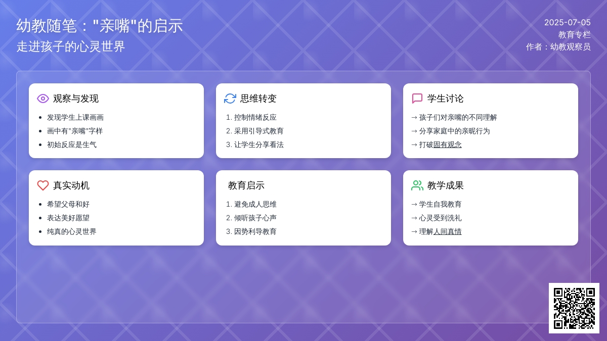 幼教随笔：“亲嘴”的启示