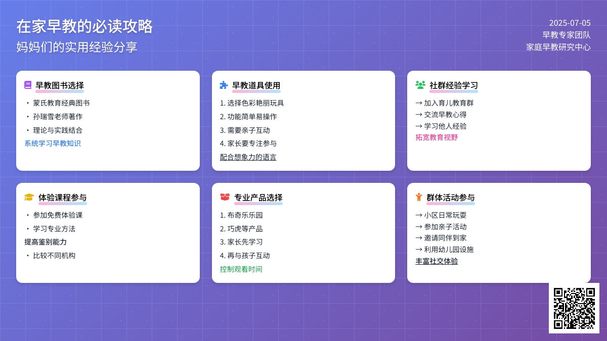 在家早教的必读攻略