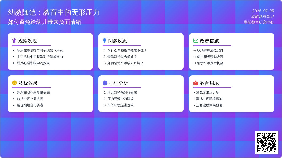 幼教随笔：不该对幼儿造成无形的压力