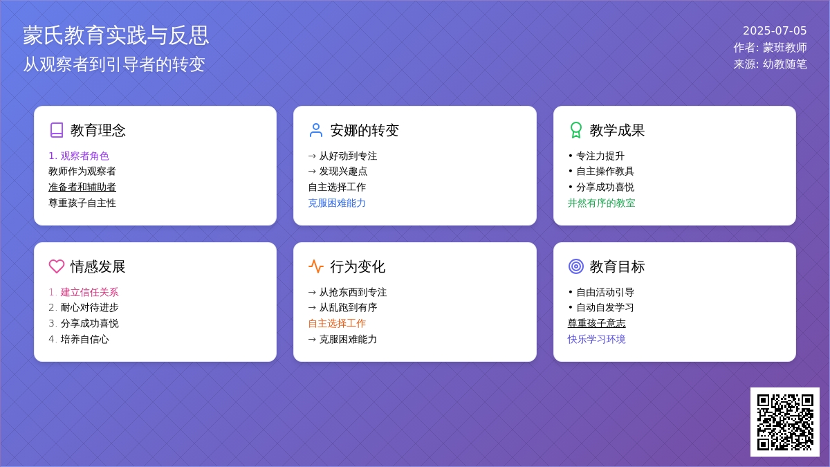 幼教随笔：从实践中反思我的蒙氏教学