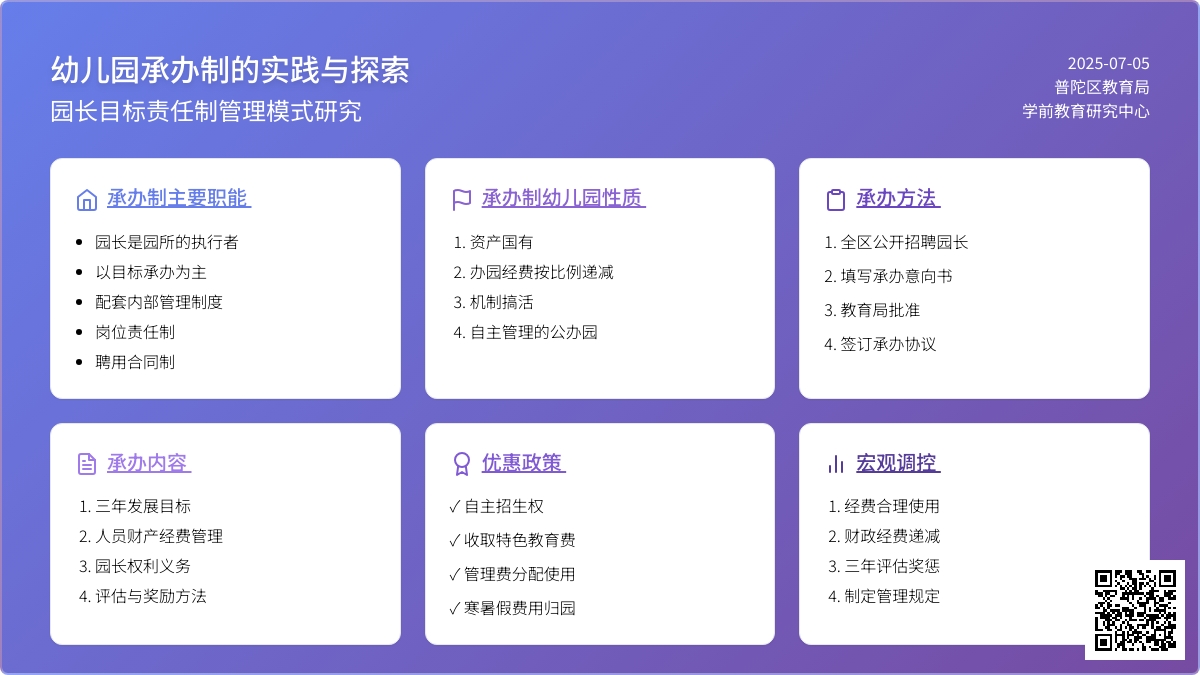 幼儿园承办制的实践与探索