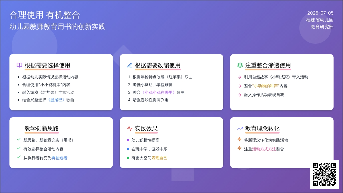 合理使用 有机整合
