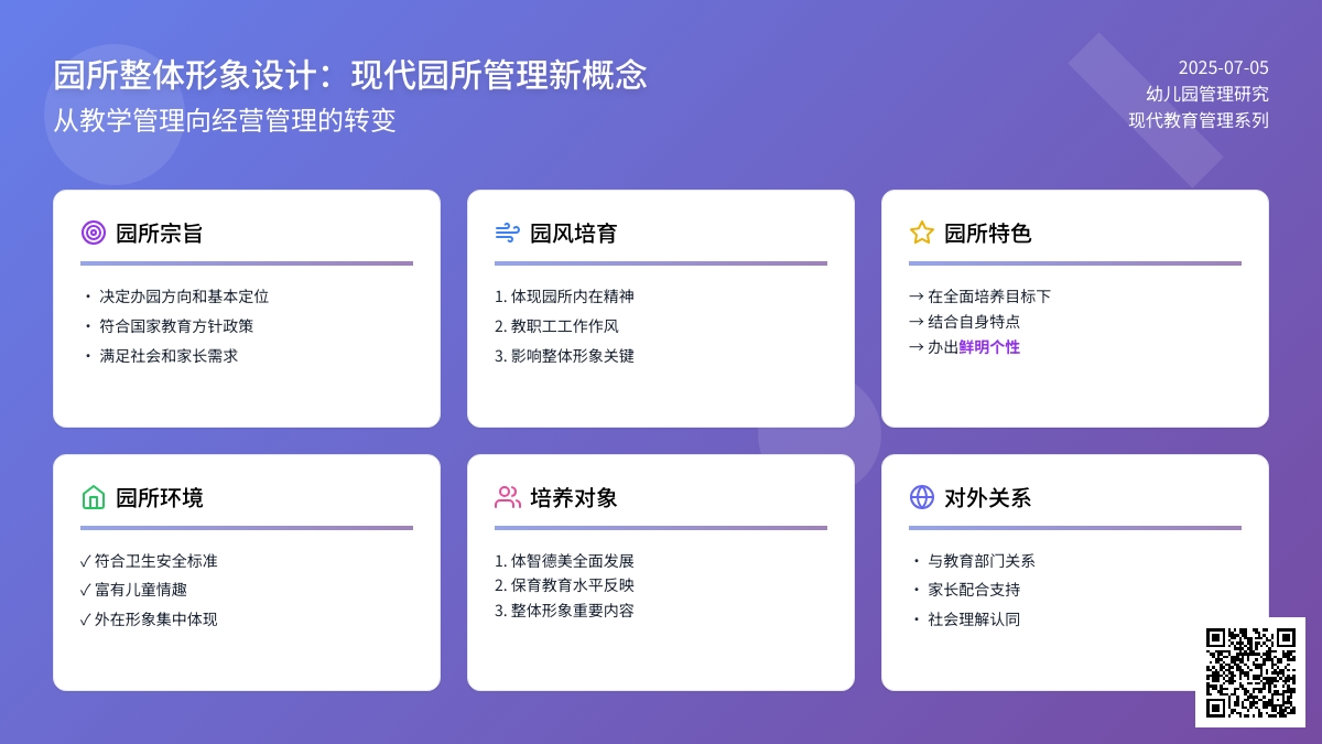 园所整体形象设计：现代园所管理新概念