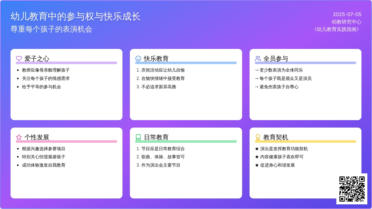 尊重幼儿参与活动的权力