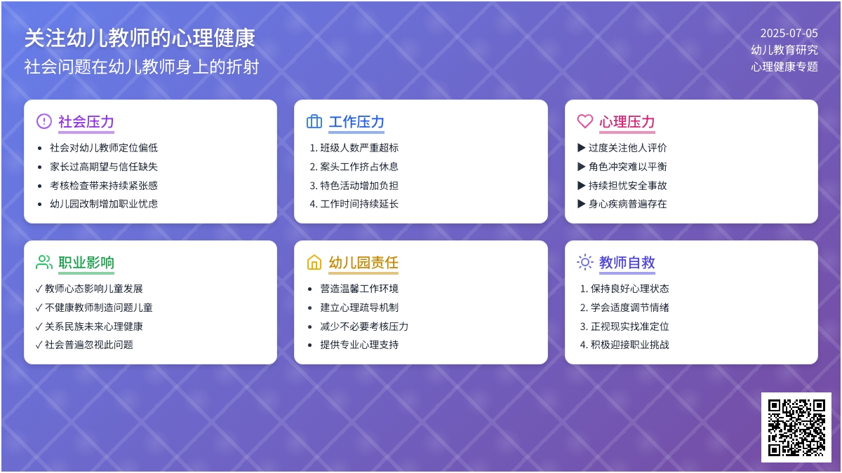 关注幼儿教师的心理健康
