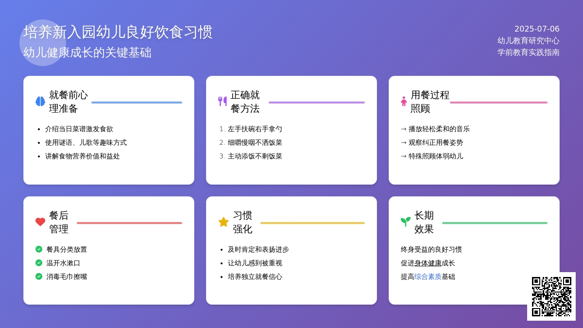 培养新入园幼儿良好饮食习惯