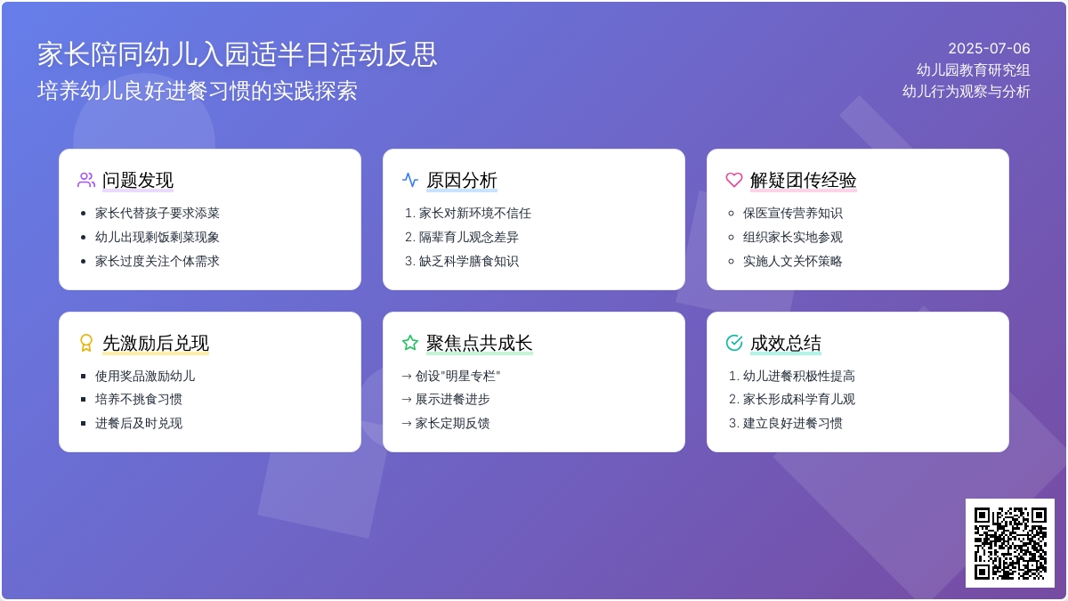 家长陪同幼儿入园适半日活动反思
