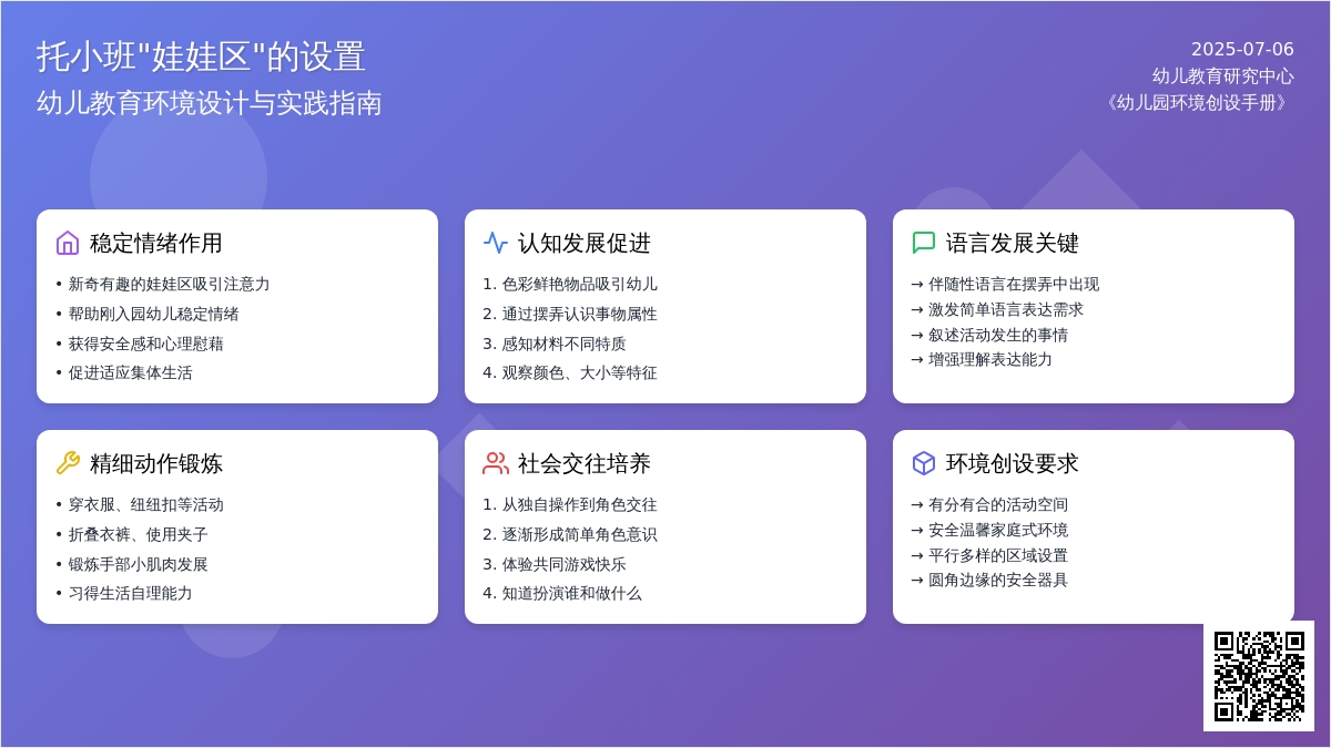 托小班“娃娃区”的设置