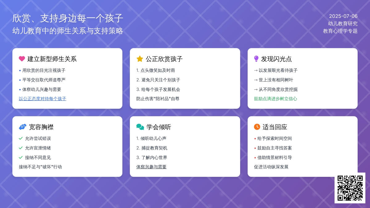 欣赏、支持身边每一个孩子