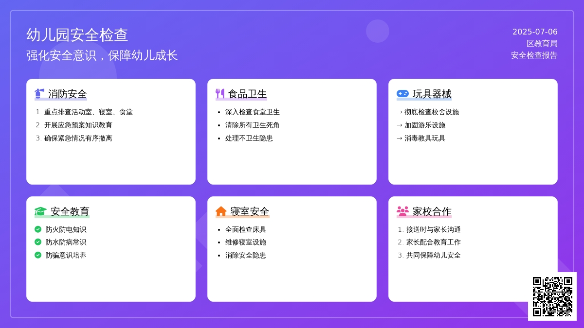 幼儿园安全检查