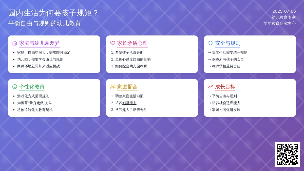 园内生活为何要孩子规矩？