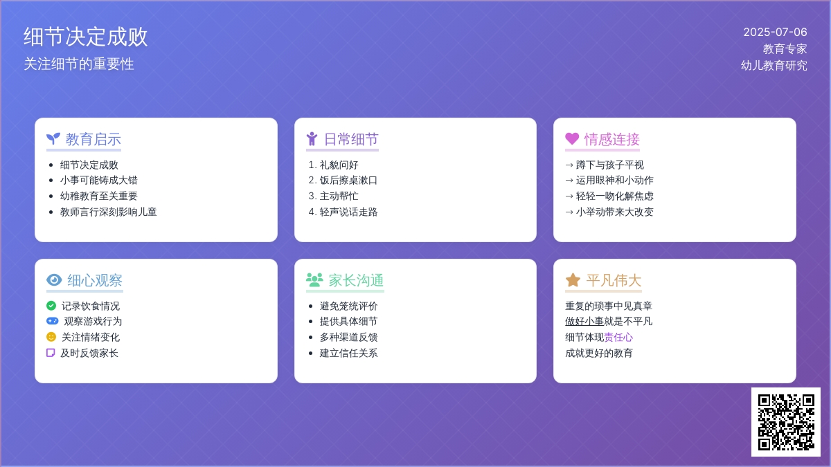 细节的关注体现一个人的责任心