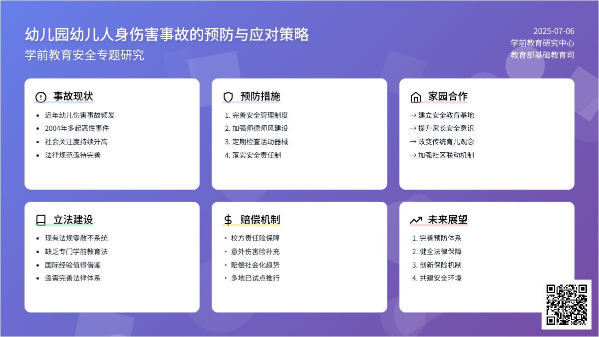 幼儿园幼儿人身伤害事故的预防与应对策略