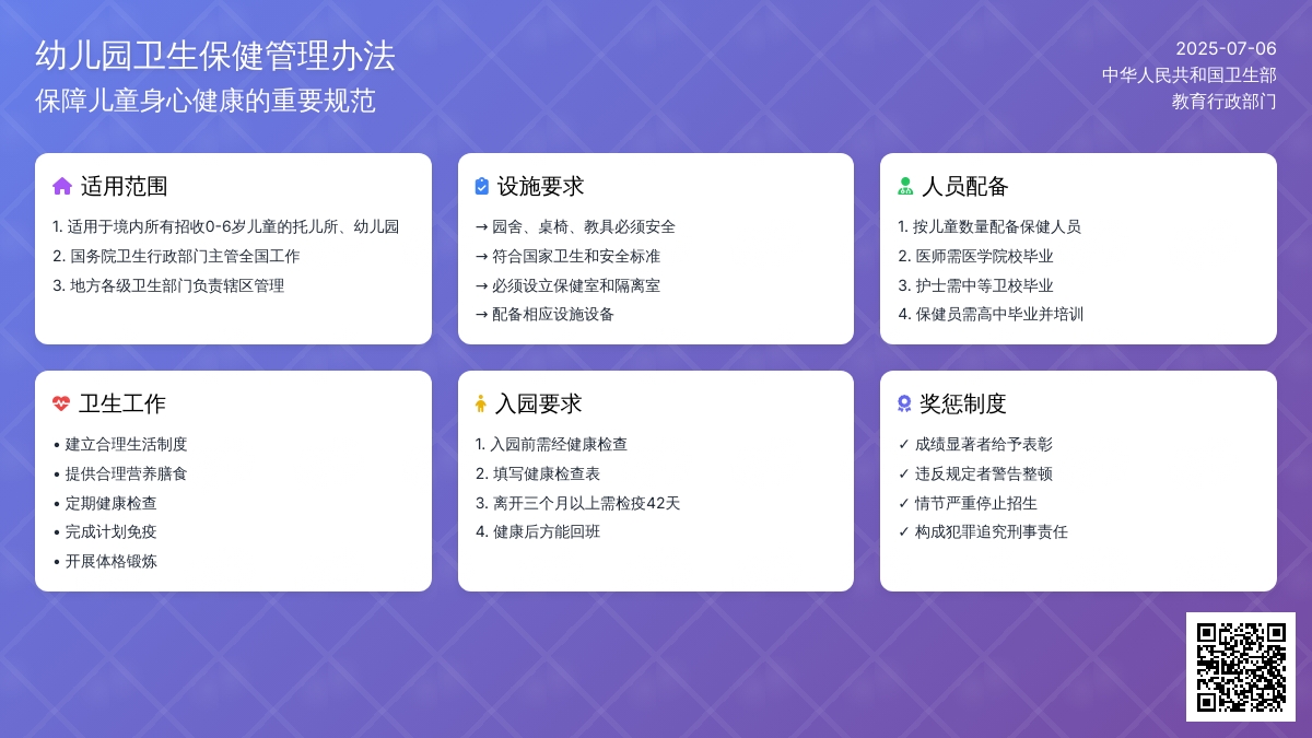 幼儿园卫生保健管理办法