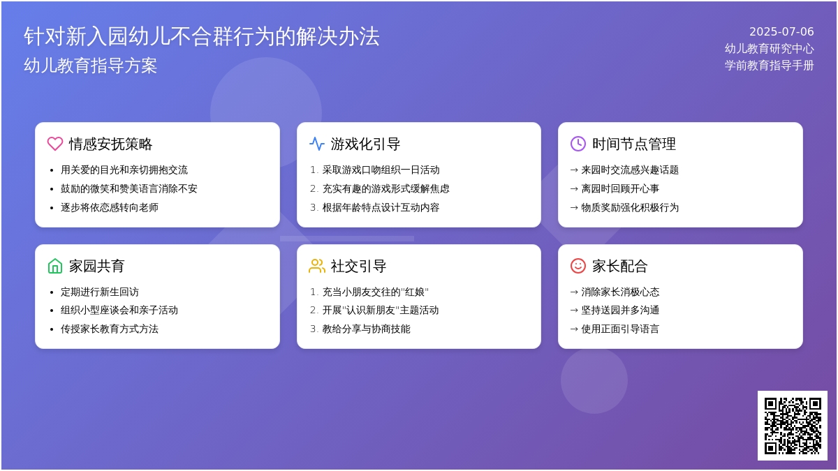 针对新入园幼儿不合群行为的解决办法