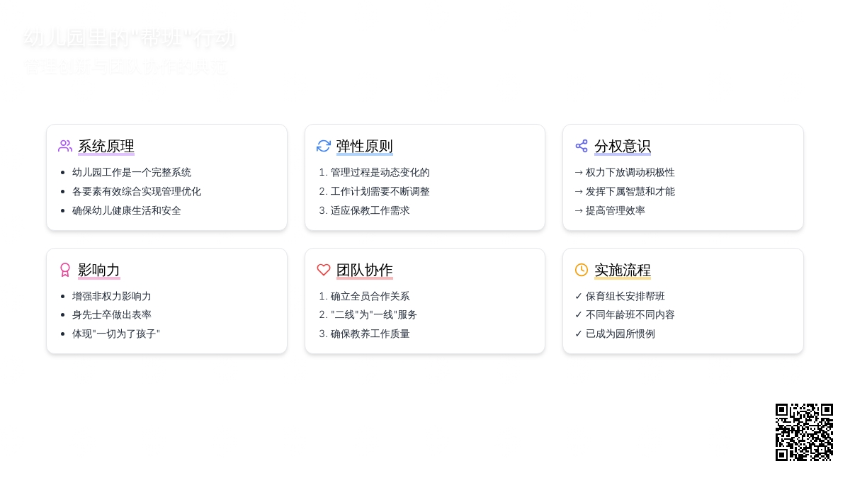 幼儿园里的“帮班”行动
