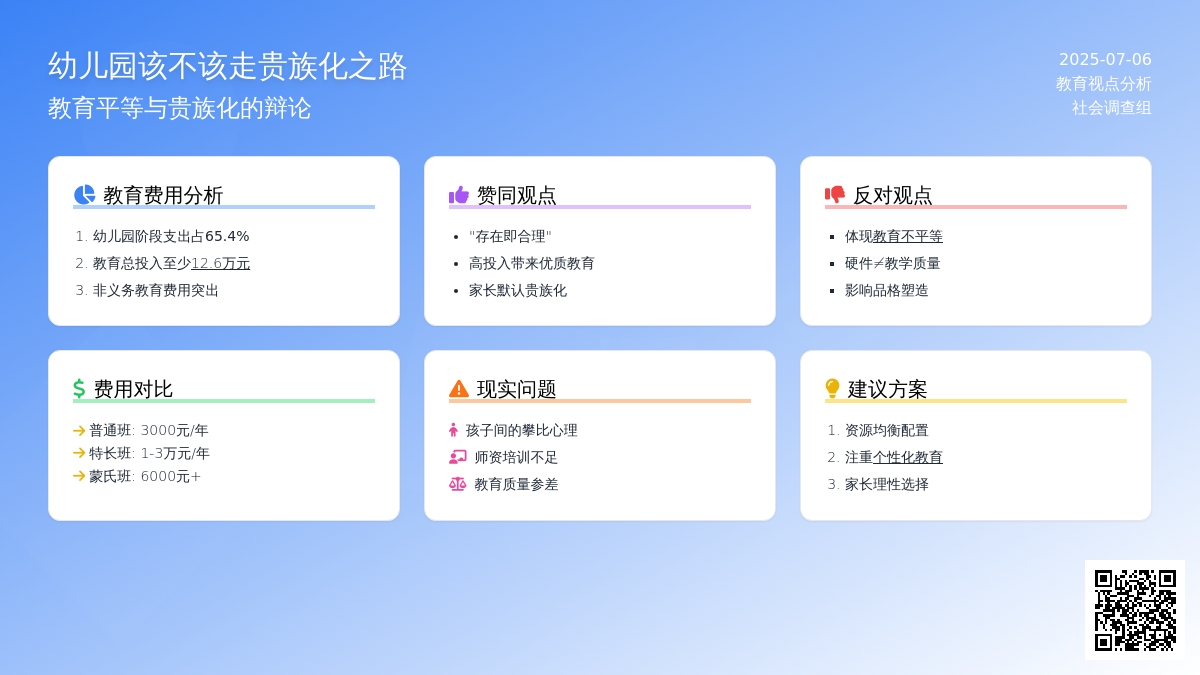 幼儿园该不该走贵族化之路