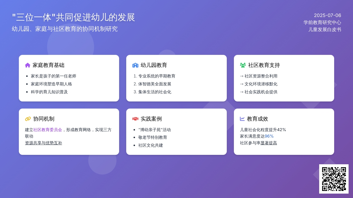“三位一体”共同促进幼儿的发展