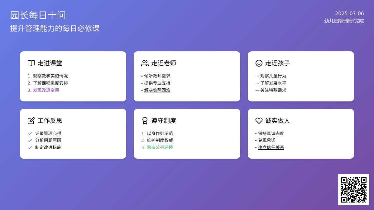 园长每日十问