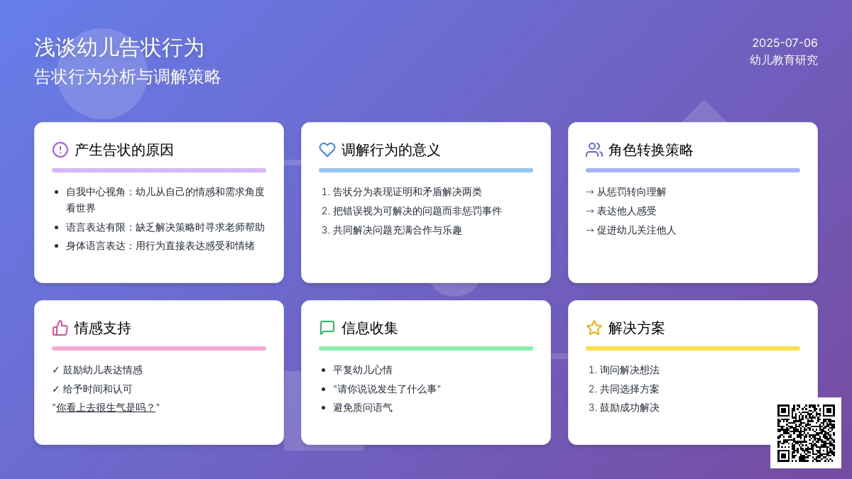 浅谈幼儿告状行为